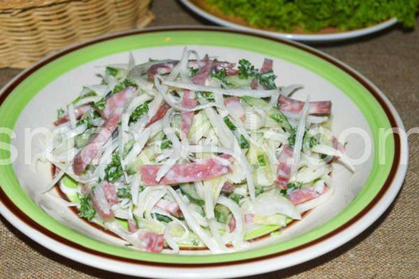 9_салат з редьки з ковбасою та огірками