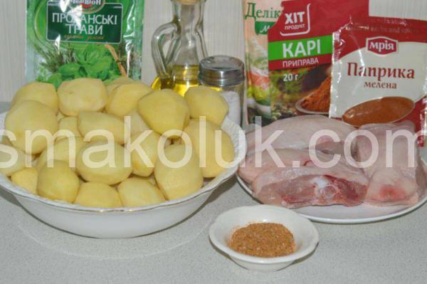 1_курячі спинки з картоплею в духовці