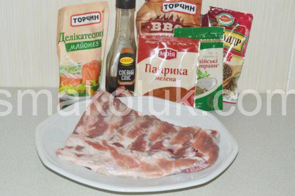 1_свинячі реберця в соусі барбекю в духовці