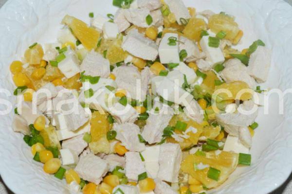 6_салат з куркою, апельсинами та сиром