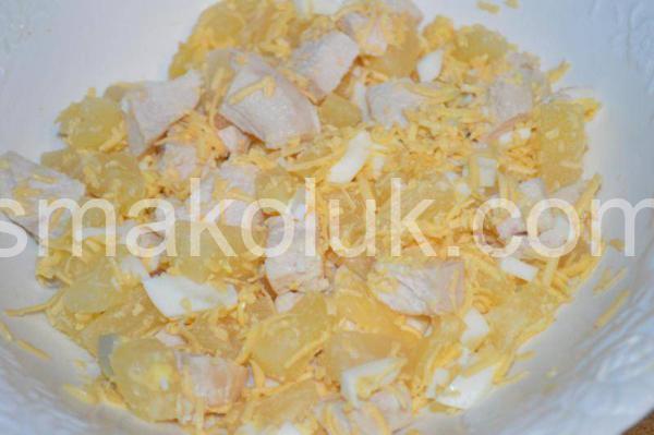 7_салат з куркою, ананасами та сиром