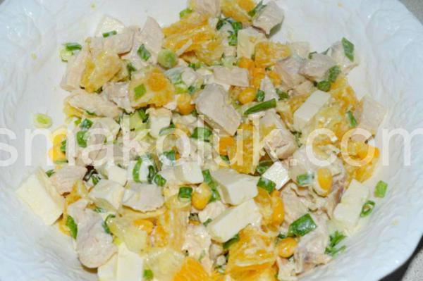 8_салат з куркою, апельсинами та сиром