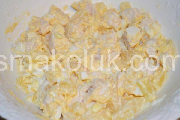 9_салат з куркою, ананасами та сиром