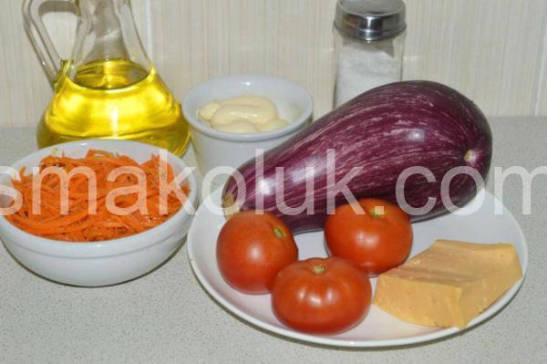 1_шаровий салат з корейською морквою та баклажанами