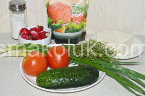салат з редисом, огірком, помідорами та бринзою 1_салат з редисом, огірком, помідорами та бринзою