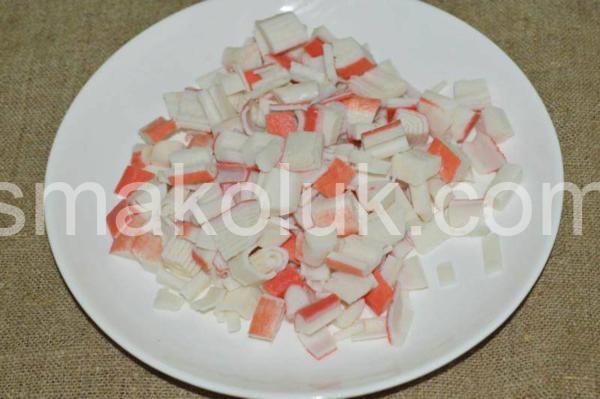 1_крабовий салат з ананасами та сиром