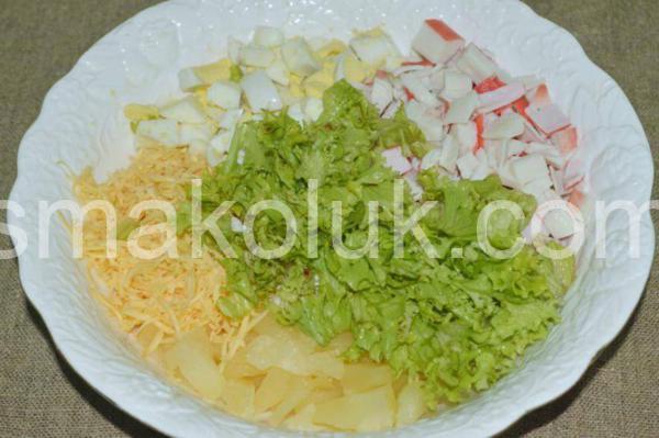 6_крабовий салат з ананасами та сиром