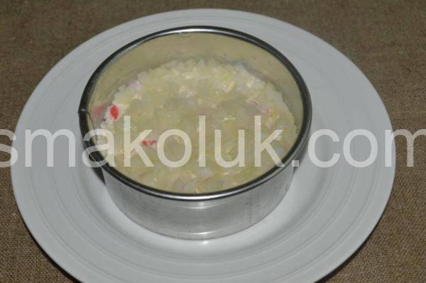 8_шаровий салат з крабовими паличками, сиром та горіхами