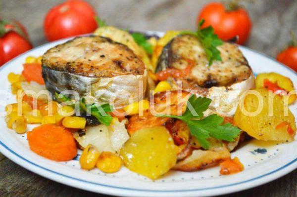 скумбрія з овочами в духовці 15_скумбрія з овочами в духовці