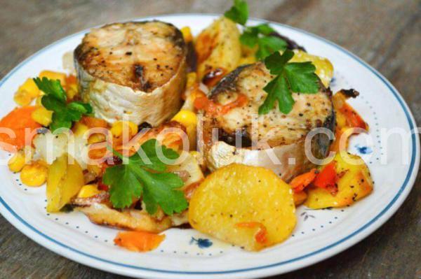 скумбрія з овочами в духовці 16_скумбрія з овочами в духовці